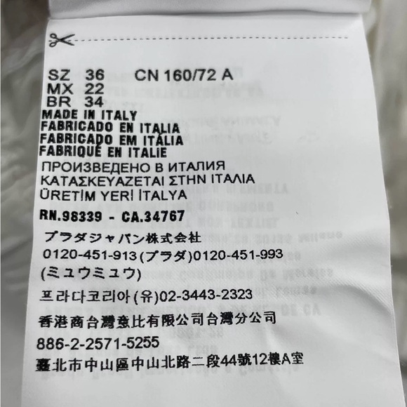 🚩steal authentic Prada White Cropped Bomber-Style Jacket - Picture 7 of 10